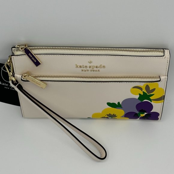 NWT Kate Spade Wild Petal Medium Floral Wristlet - Picture 6 of 10